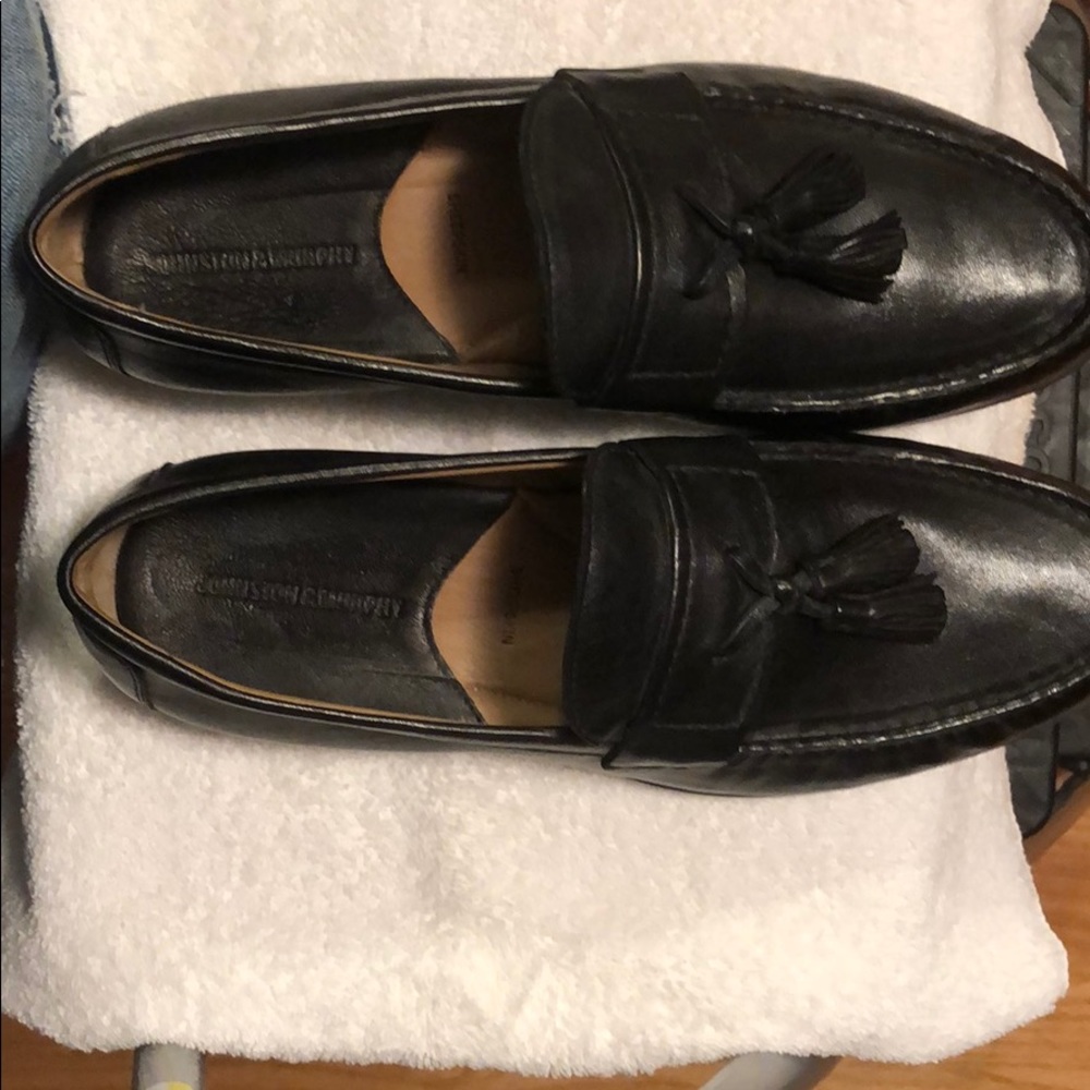 Johnston & Murphy black sheepskin loafers - Picture 7 of 8